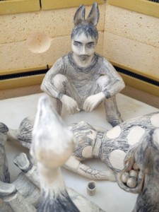 Chico King in the kiln