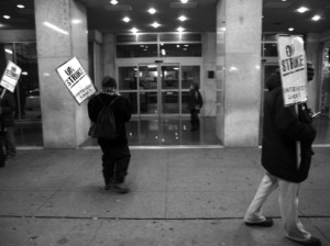 Josiane Keller - hotel staff on strike