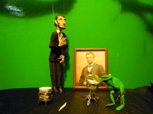 Josiane Keller - Lincoln Brothers green screen with drummer frog