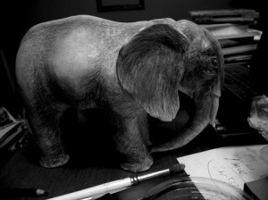 Josiane Keller - Nina's elephant painted