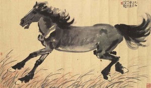 Xu Beihong - galloping stallion