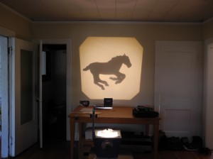 Josiane Keller - Sallie 1 running on overhead projector