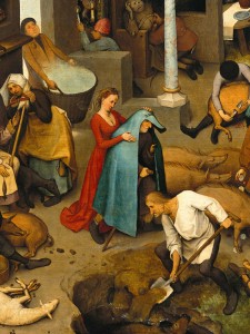 Pieter Brueghel the Elder - The Dutch Proverbs - The Blue Cloak