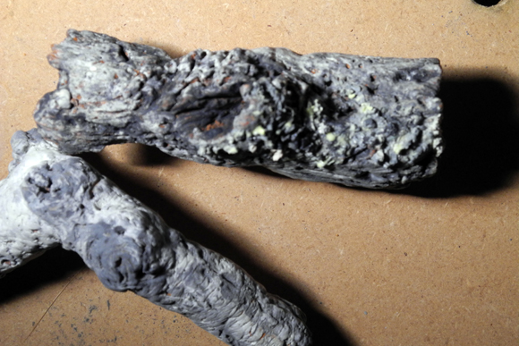 Josiane Keller - twigs before second firing, blurry detail